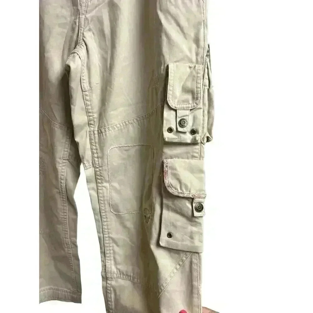 Lauren Jeans Company Ralph Lauren Khaki Women's Size 8 Paratrooper Cargo Pants - Picture 8 of 10